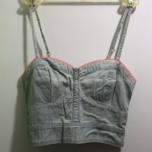 Denim crop top
